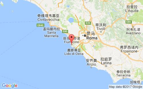 菲乌米奇诺港港口位置