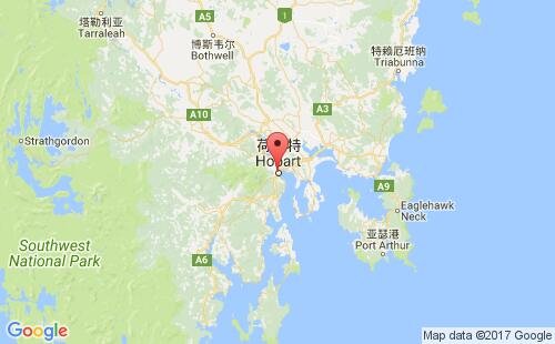 霍巴特港港口位置