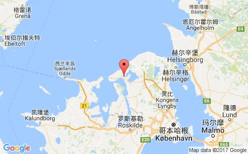 腓特烈斯韦克港港口位置