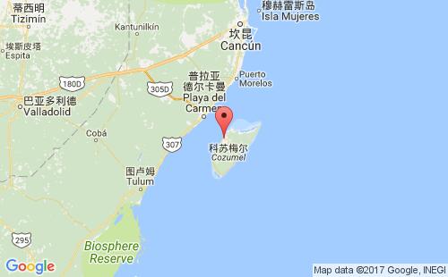 科苏梅尔岛港港口位置