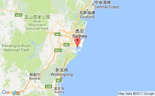 植物学湾港港口位置