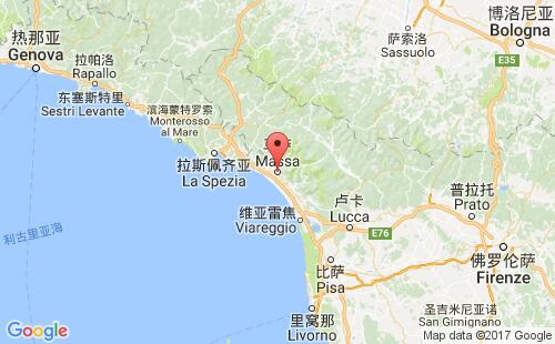 马萨港港口位置