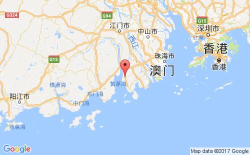 高栏,珠海港港口位置