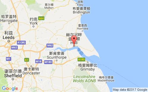 赫尔港港口位置