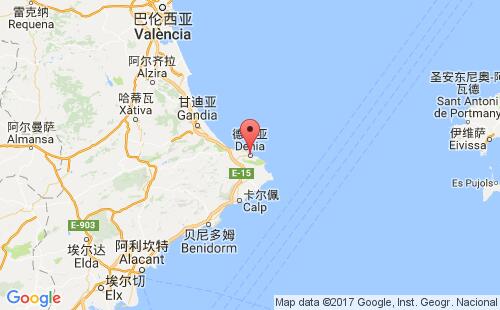 德尼亚港港口位置
