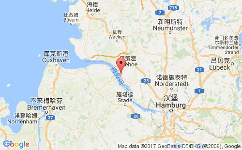 格吕克施塔特港港口位置