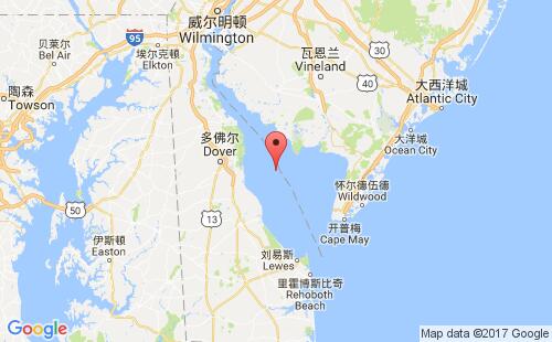 德拉华湾港港口位置