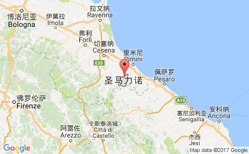 塞拉瓦莱港港口位置