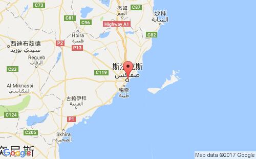 斯法克斯港港口位置