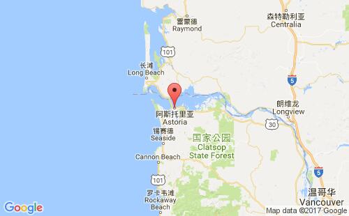 阿斯托里亚港港口位置