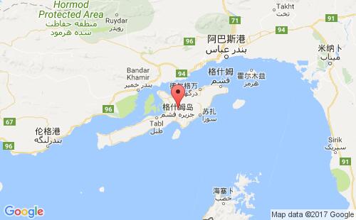 格什姆岛港港口位置