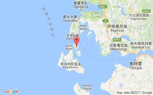 伊萨基港港口位置