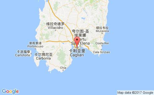 卡利亚里港港口位置