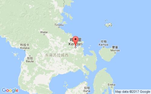 肯达里港港口位置
