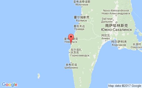 涅韦尔斯克港港口位置