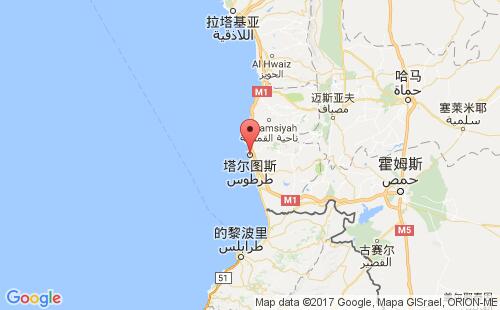塔尔图斯港港口位置