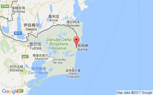 苏利纳港港口位置