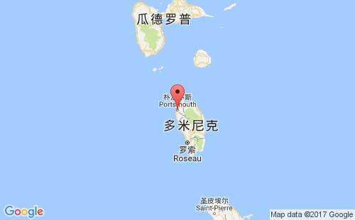 朴次茅斯港港口位置