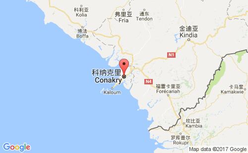 科纳克里港港口位置