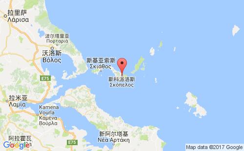 斯科派洛斯港港口位置