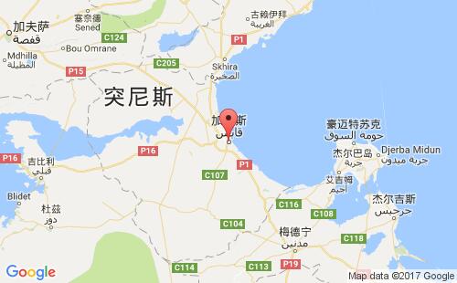 加贝斯港港口位置