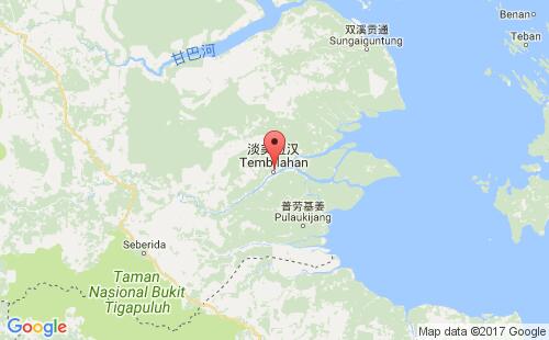 淡美拉汉港港口位置