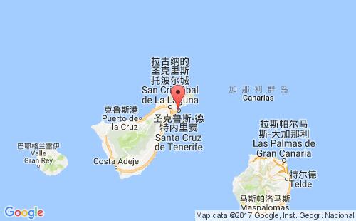 圣克鲁斯-德特内里费港港口位置