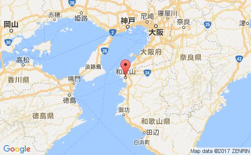 和歌山港港口位置