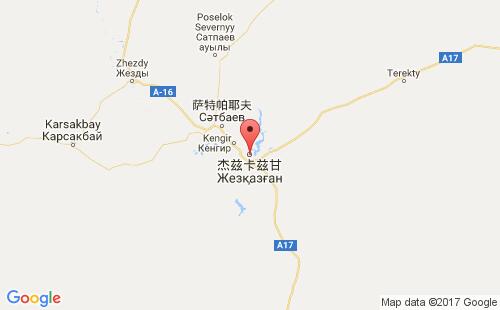 热兹卡兹甘港港口位置
