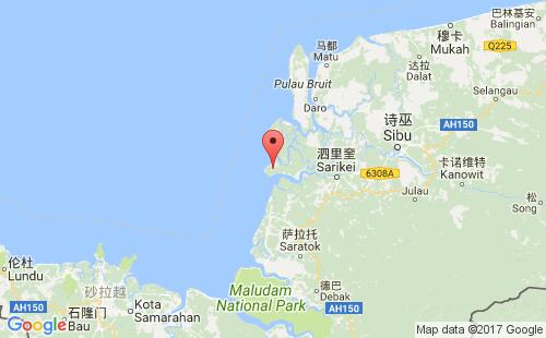 丹戎马尼港港口位置