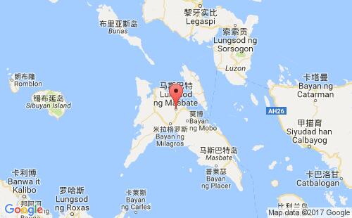 马斯巴特港港口位置