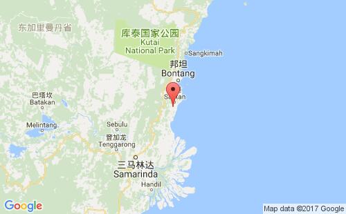 圣坦油码头港港口位置