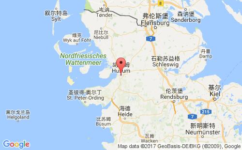 胡苏姆港港口位置