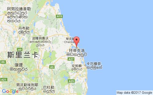 拜蒂克洛港港口位置