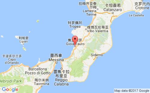 焦亚陶罗港港口位置