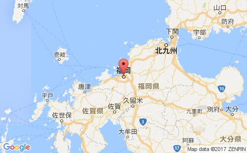 福冈港港口位置