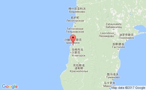 沙赫乔特斯克港港口位置