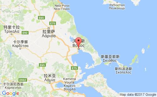 伏洛斯港港口位置