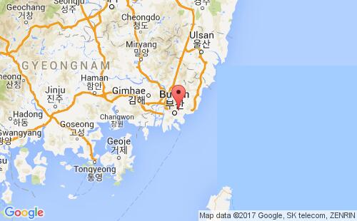 釜山港港口位置