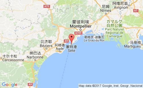 塞特港港口位置