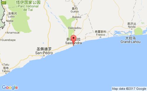 萨桑德港港口位置