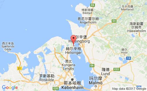 赫尔辛格港港口位置