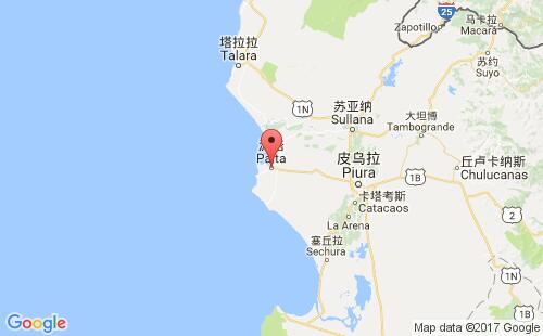 派塔港港口位置