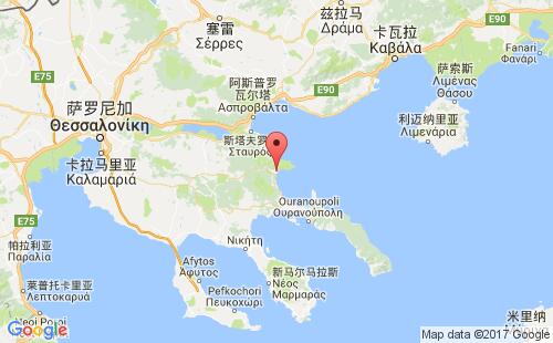 斯特拉托尼港港口位置
