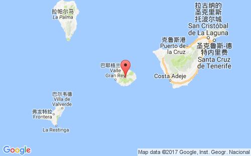 戈梅拉岛港港口位置