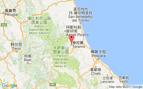泰拉莫港港口位置
