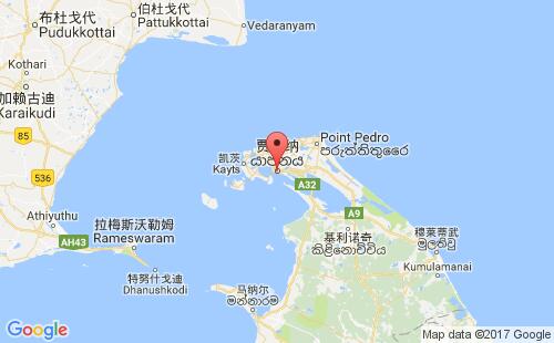 贾夫纳港港口位置