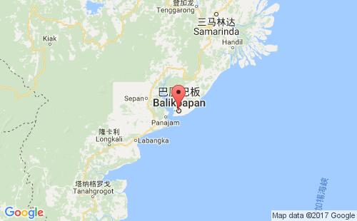 巴理加彭港港口位置