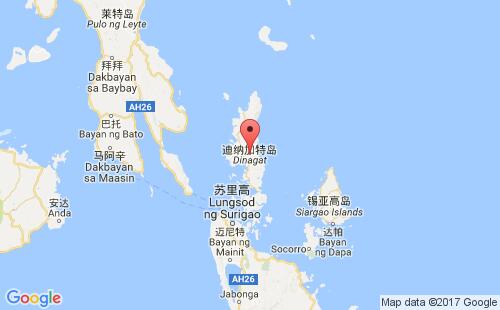 迪纳加特港港口位置