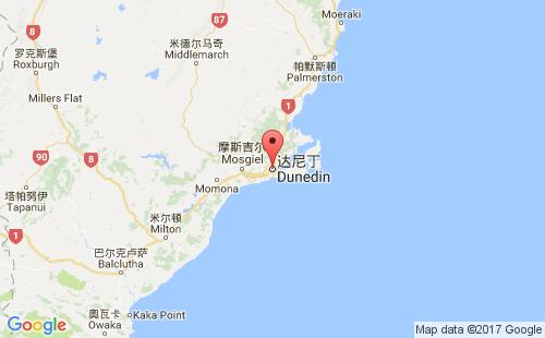 达尼丁港港口位置